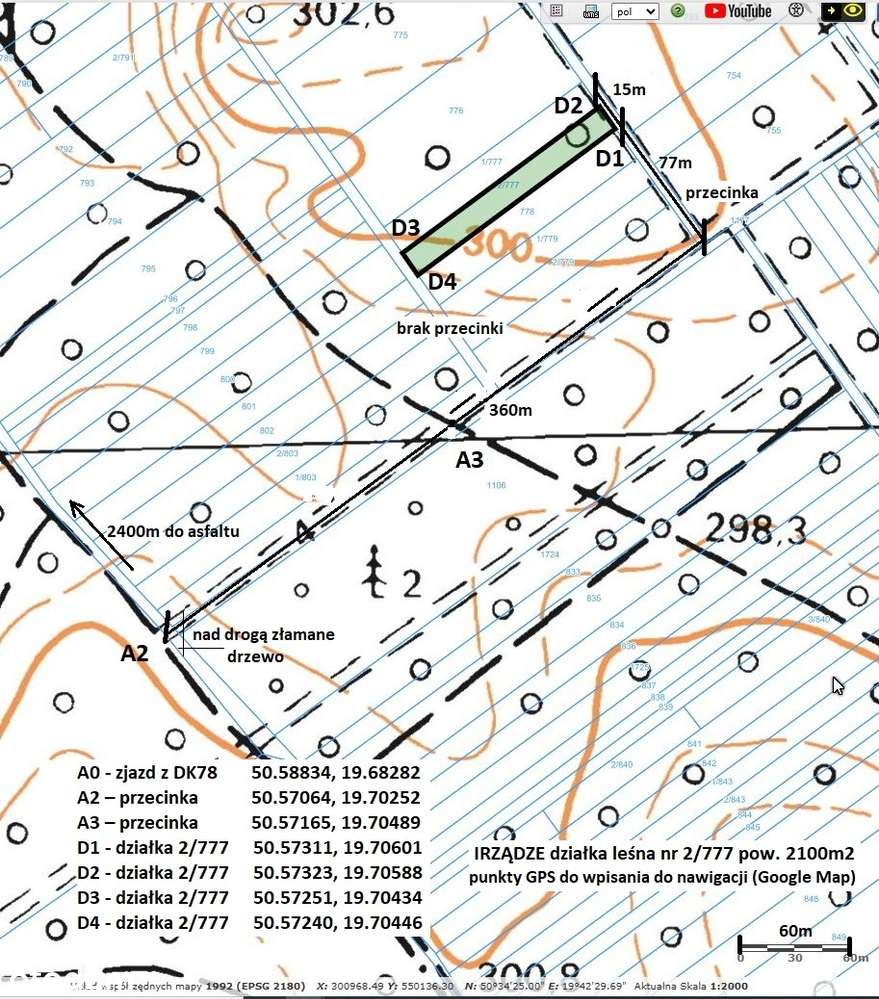 Najtańsza działka leśna na Śląsku 2100m2 (K-ce 70km,Kraków 82km) - Pełny obrazek: 4/20