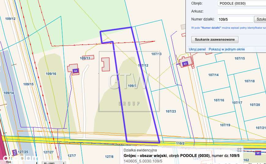 Działka budowlana, Podole, 5152m2 MPZP MN-2