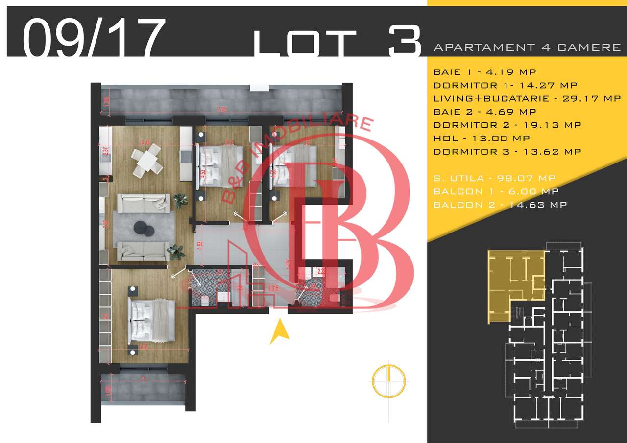 4 camere Titan Pallady Metrou Nicolae Teclu