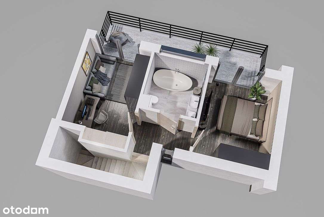 Dwupoziomowy apartament w zacisznej lokalizacji-6