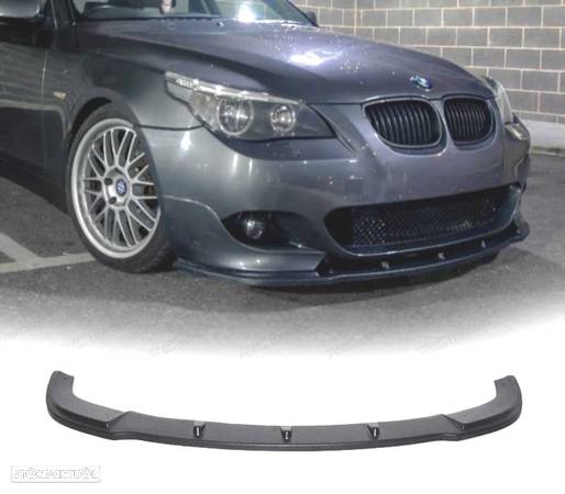 SPOILER LIP FRONTAL PARA BMW E60 E61 LOOK M-TECH PRETO - 1