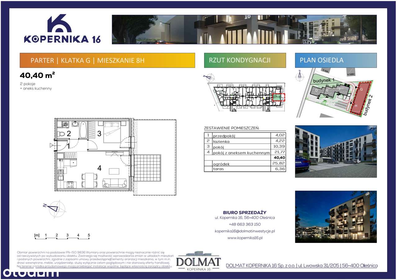 Kopernika 16 | mieszkanie 2-pok. | H08 - Pełny obrazek: 2/7