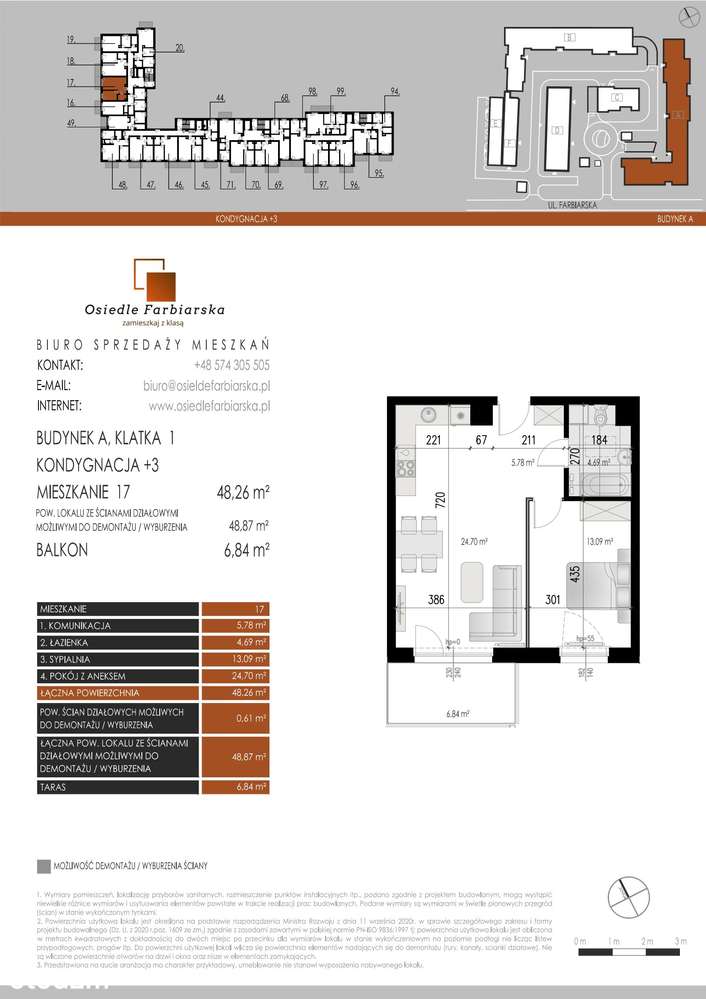 2-pokojowe mieszkanie 48m2 + balkon - Pełny obrazek: 2/6