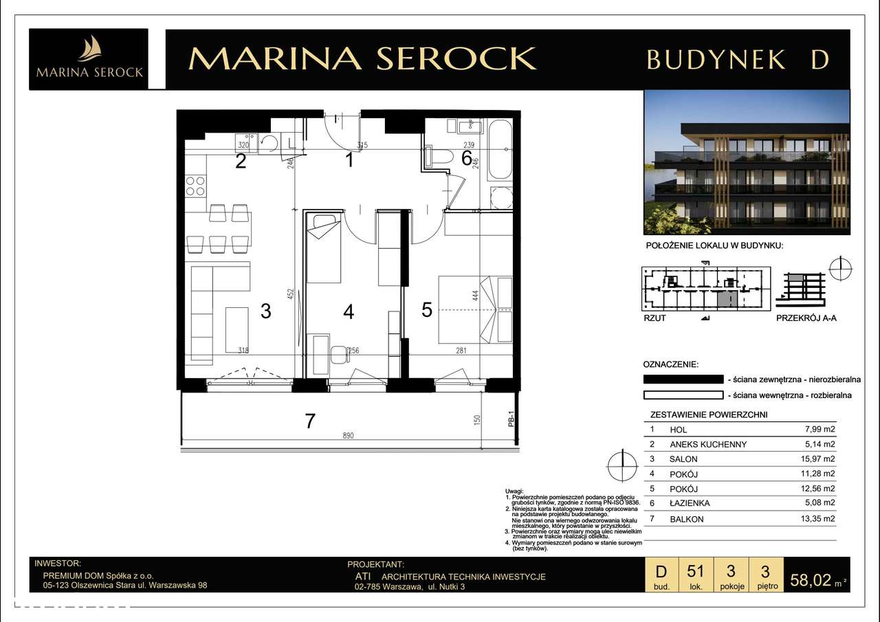 3-pokojowe mieszkanie 58m2 + balkon Bez Prowizji - Pełny obrazek: 2/7