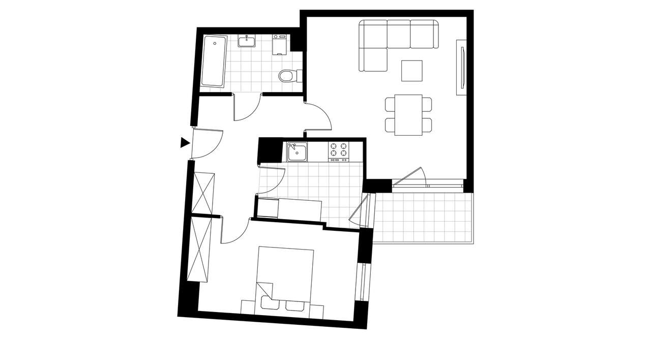 2-pokojowe mieszkanie 50m2 + balkon Bez Prowizji - Pełny obrazek: 3/8
