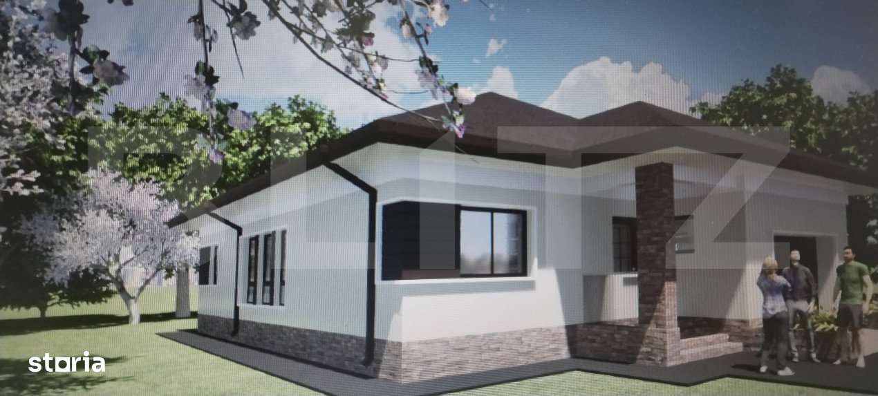 Vila plan parter 120mp utili/600mp teren, zona Priseaca - Imagine principală: 1/6