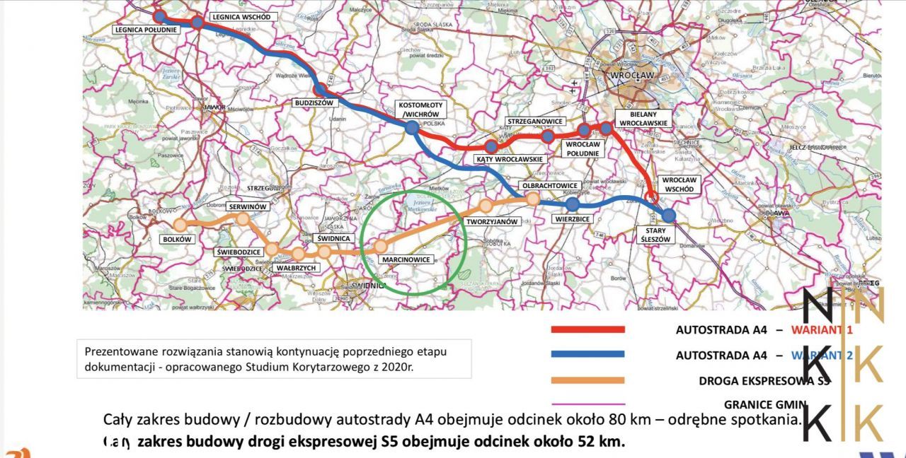 Działka przy trasie Wrocław- Świdnica cena 55zł/m2