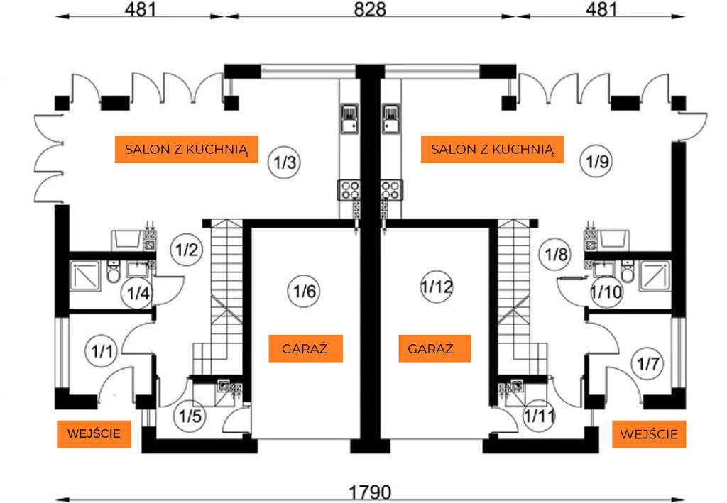Dom z dużą działką w zabudowie bliźniaczej! nowy!-5
