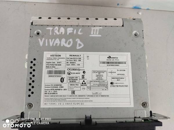 RADIO TRAFIC III VIVARO b talento 1.6 odtwarzacz - 2