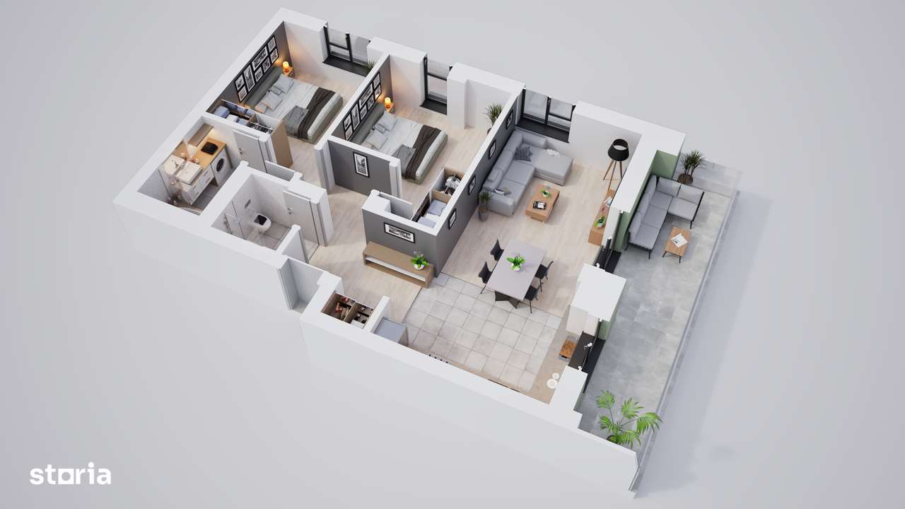 Apartament in cartier privat cu spații verzi si parcare - Imagine principală: 5/19