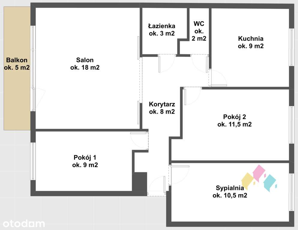 Olsztynek, ok. 70 m2, 4 pokoje, piwnica, balkon-7