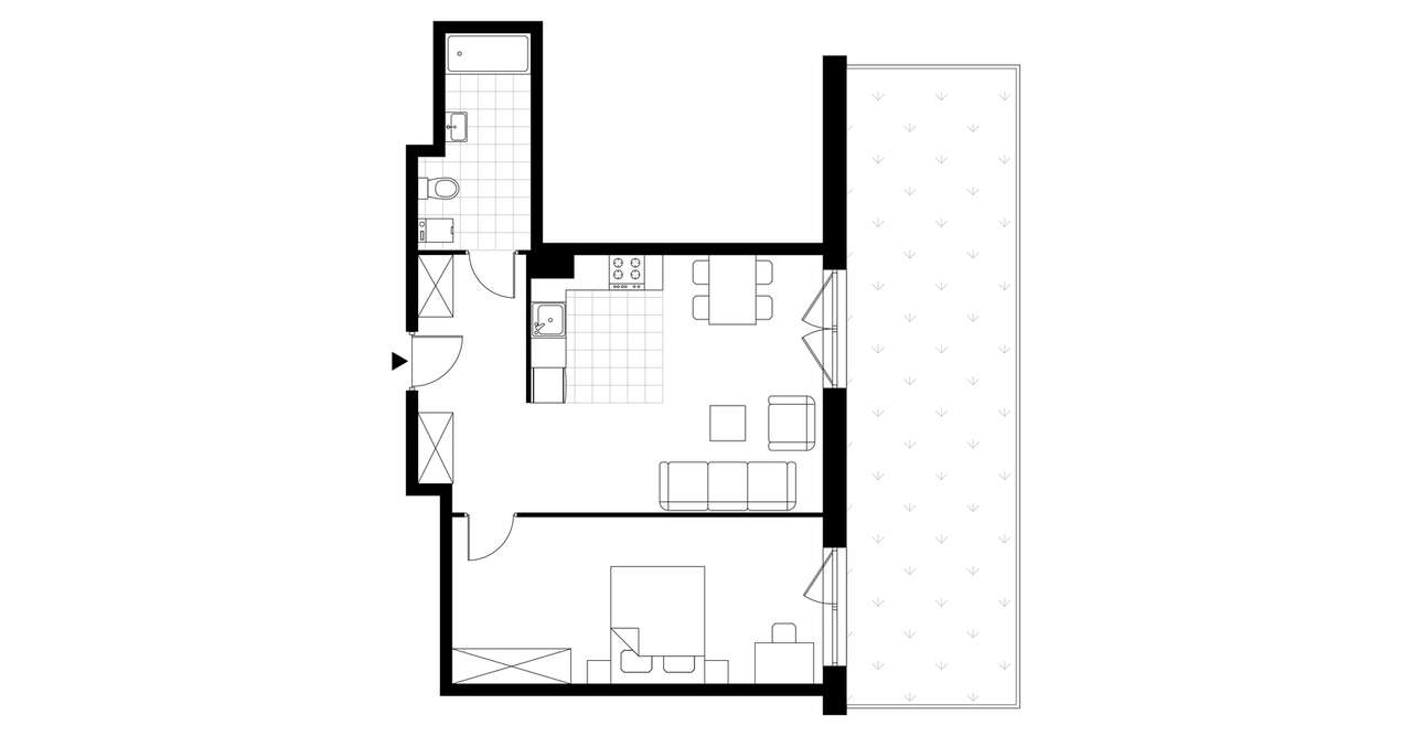 2-pokojowe mieszkanie 52m2 + ogródek Bez Prowizji - Pełny obrazek: 3/8