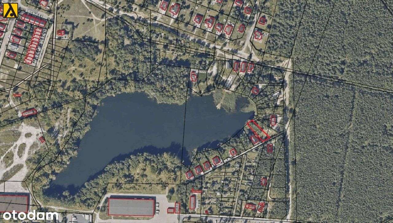 Działka nad Jeziorem Nagus z linią brzegową