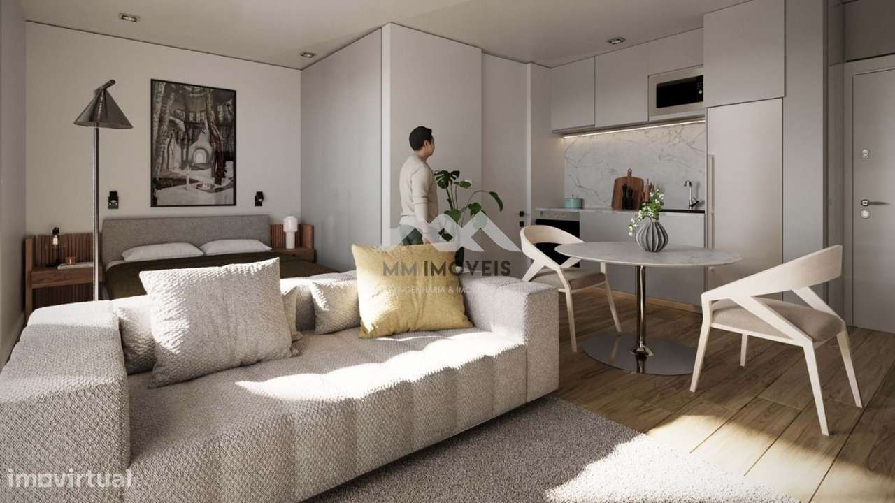 Ap. T0 em Condomínio Fechado | 5 min. Marina do Freixo | Piscina | Pad - Grande imagem: 4/30