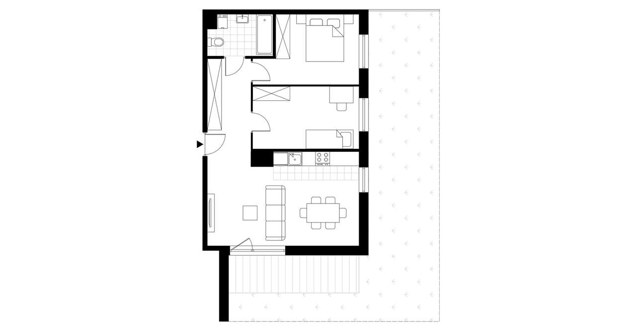 3-pokojowe mieszkanie 61m2 + ogródek Bez Prowizji - Pełny obrazek: 3/8
