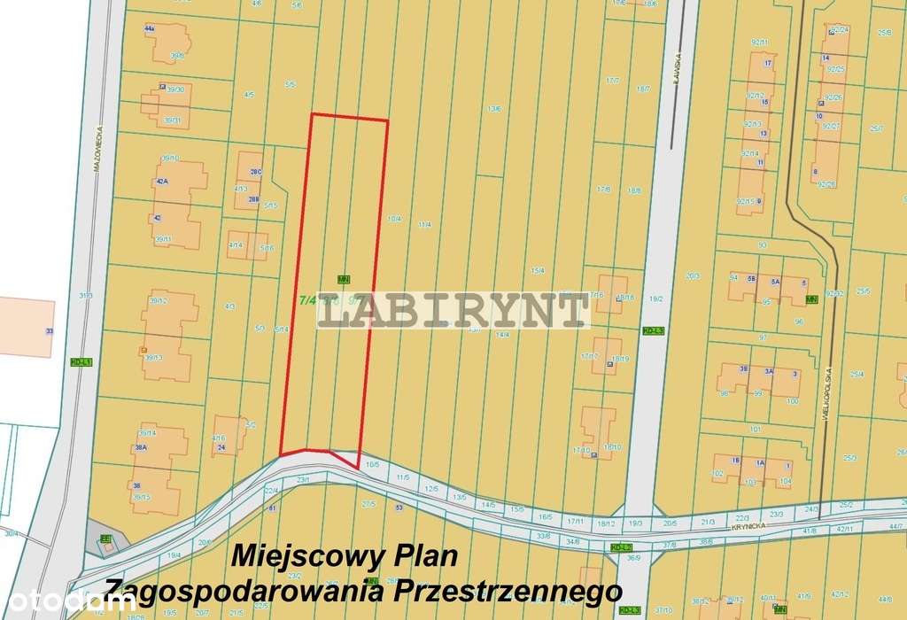 Parkitka, Krynicka, 3578m2, szerokość 28m lub 39m-5