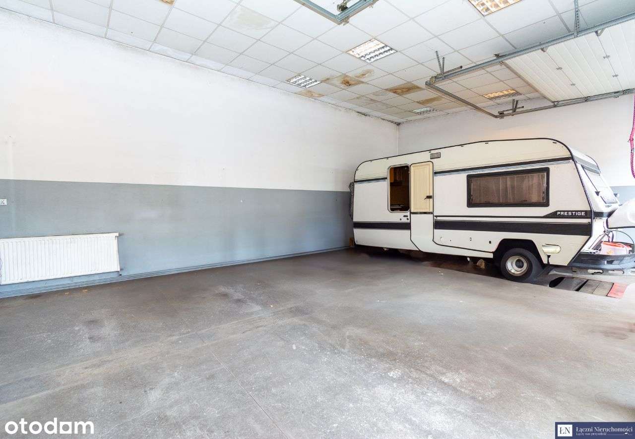 Hala garażowa 67m2 (wysokości 3,5–3,95 m) z domem-1
