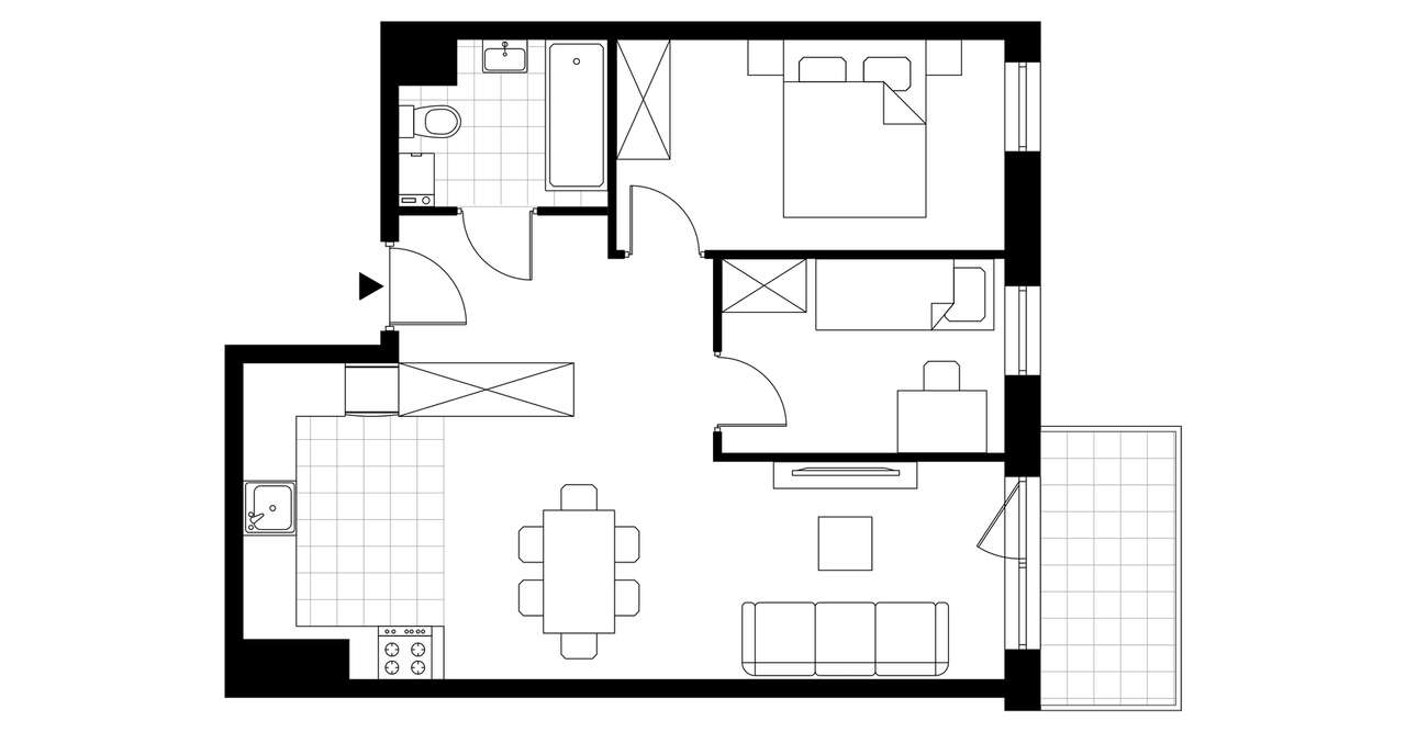 2-pokojowe mieszkanie 52m2 Bez Pośredników - Pełny obrazek: 3/8
