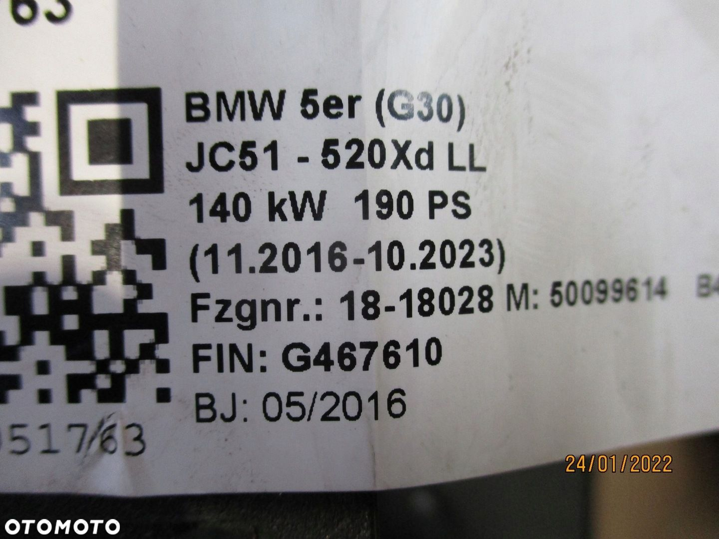 Zderzak BMW 5 G30 G31 M PAK 6X PDC KAMERA XENON - 13