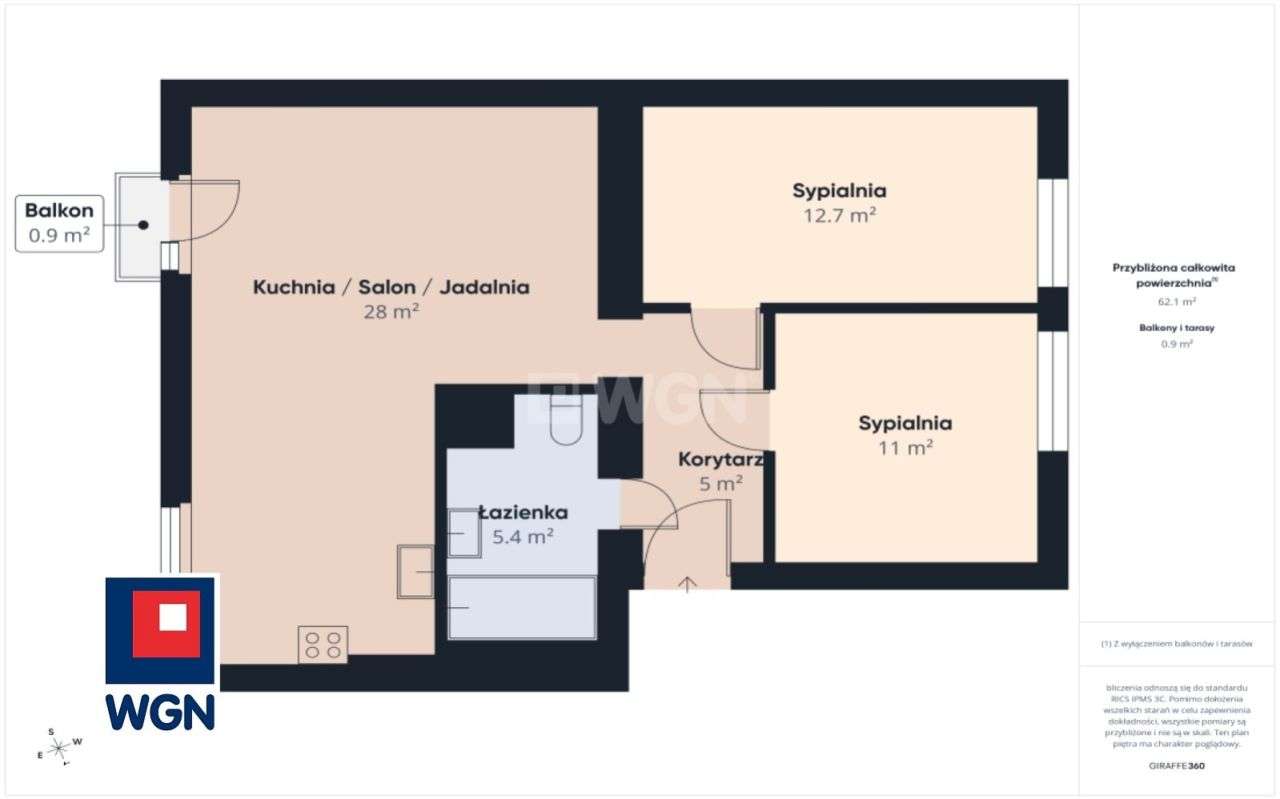 Komfortowe mieszkanie 3 pokoje w centrum Myszkowa - Pełny obrazek: 5/11