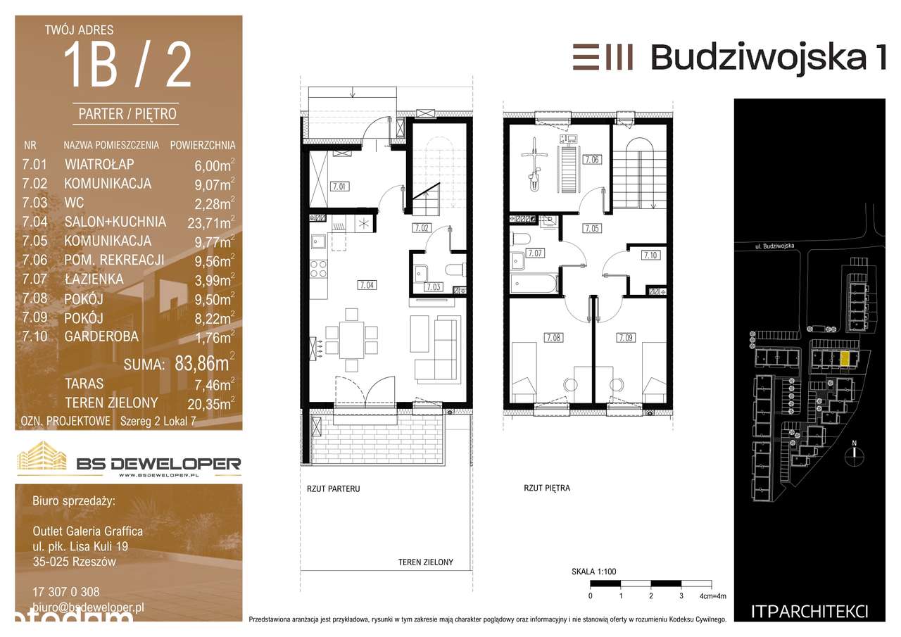 Budziwojska 3 | szeregówka z ogródkiem 1B/2 - Pełny obrazek: 2/8