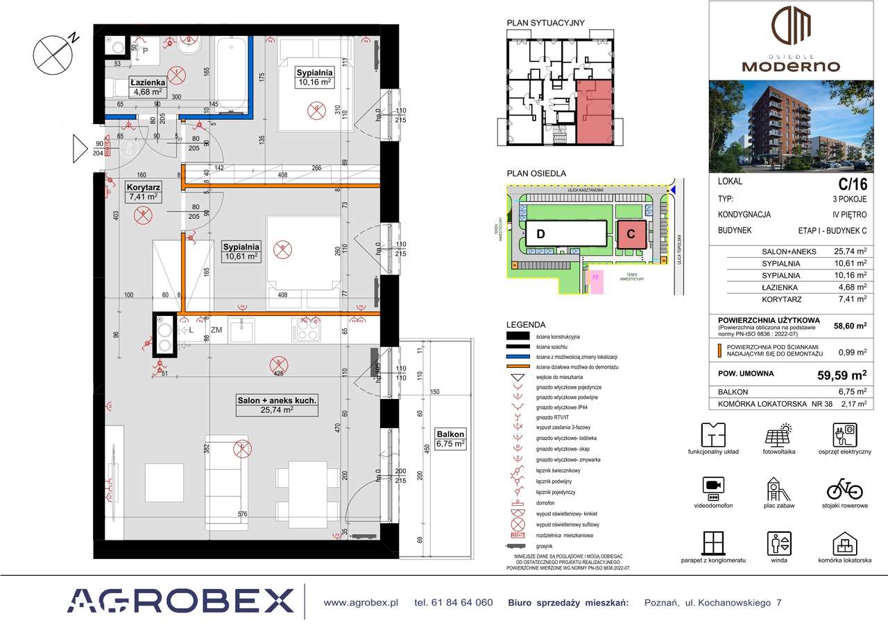 Osiedle Moderno | mieszkanie 3-pok. | C_16 - Pełny obrazek: 2/9