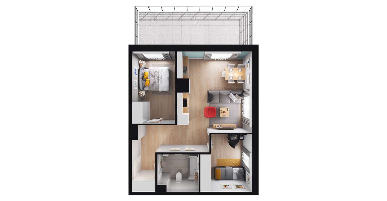 GdańskOsowa 3pok.budynek energooszczędnyM10 - Pełny obrazek: 3/9