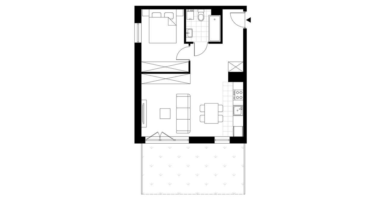 ul. Glogera | mieszkanie 2-pok. | F_23 - Pełny obrazek: 3/8