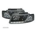 FARÓIS FERNTE LUZ DIURNA LED PARA VOLKSWAGEN VW PASSAT 3B,96-00FUNDO PRETO - 2