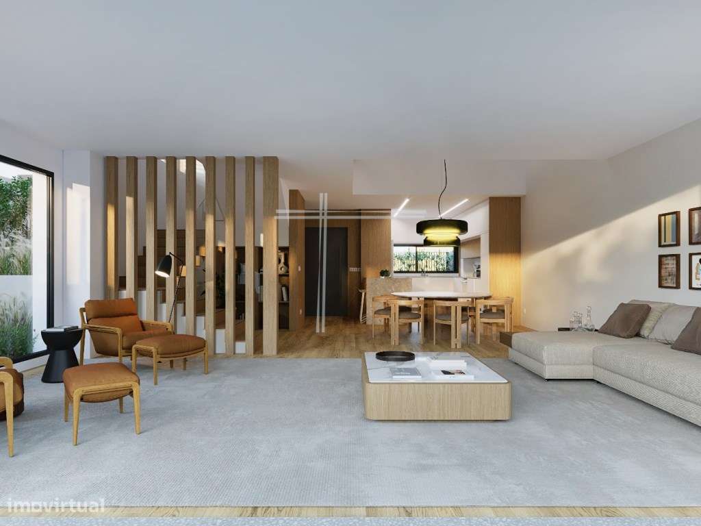 Moradia geminada T3, arquitetura contemporânea com piscina - Pêra - Grande imagem: 4/11