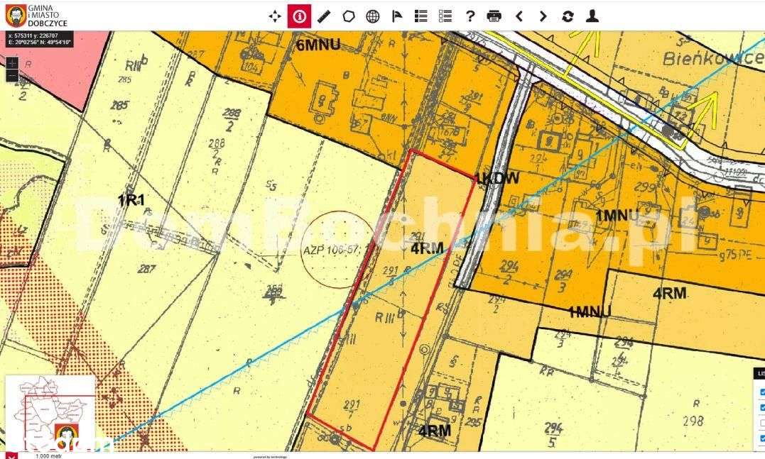 Bieńkowice gm. Dobczyce 30ar zabudowa zagrodowa-3