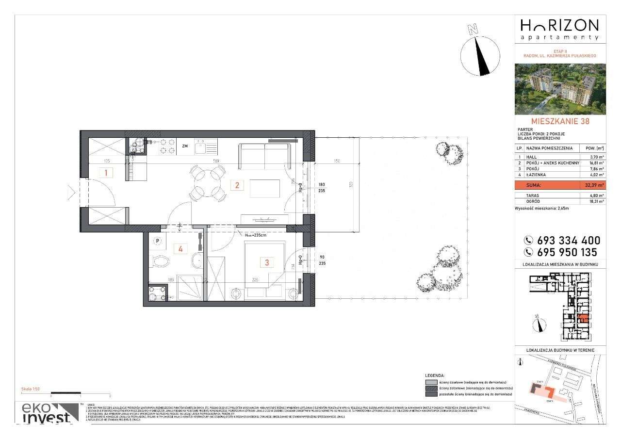 Horizon II etap M38 -2 pokoje + ogródek - Pełny obrazek: 5/10