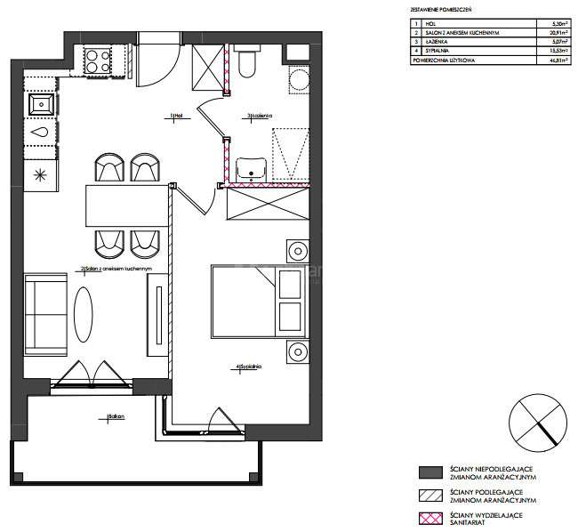 Nowoczesne 2 pok. 47 m2 las Chylonia-6