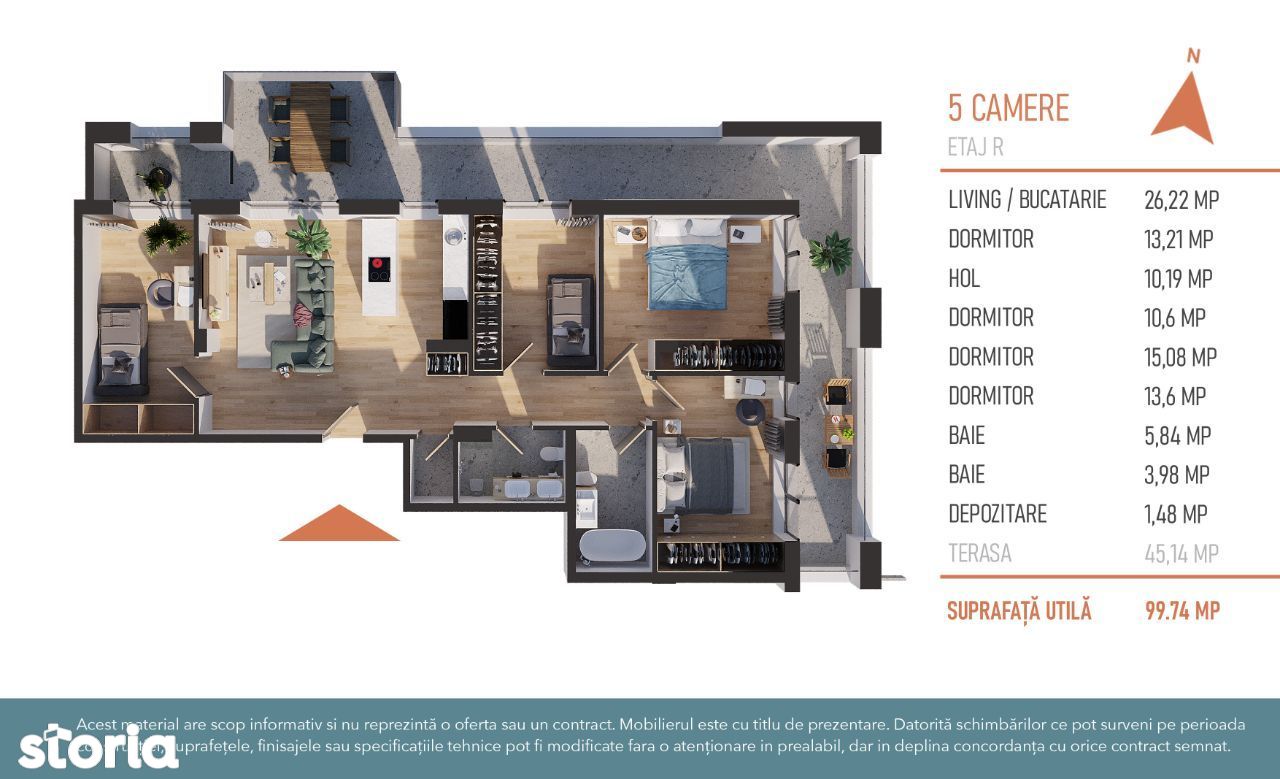 DEZVOLTATOR Hexagon vand Apartament 5 camere imobil nou ZENIA