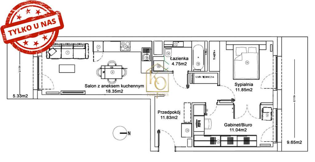 Apartament Manufaktura/3 pokoje/Klima/MPx2/Tarasy-14