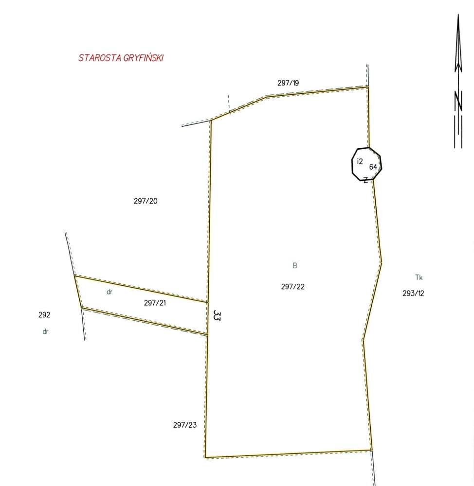 sprzedaż dz. nr 297/22 i 297/21 ob. Godków zabudowaną wieżą wodną-3