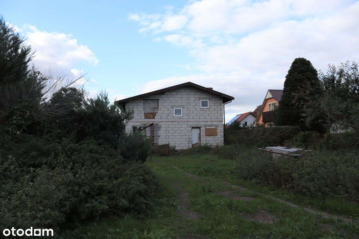 Dom do wykończenia! Duża działka z dwoma wjazdami - Pełny obrazek: 4/17