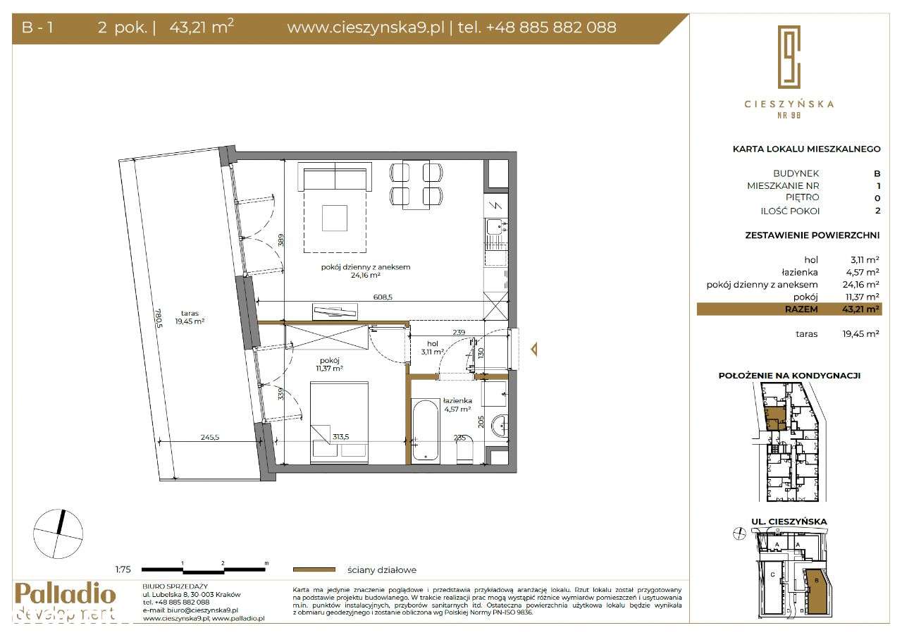 GOTOWE DO ODBIORU | Cieszyńska 9 | B-1 - Pełny obrazek: 2/7