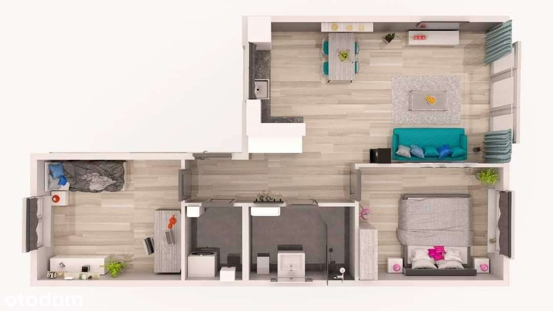 70 m²+OGRÓD 61m²+1m.parking+komórka KAMERALNE-5