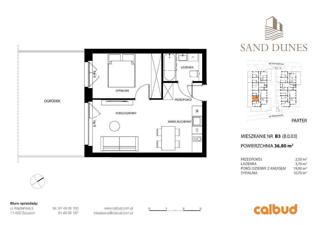 Sand Dunes  | apartament 2-pok. | B3 gotowa kuchnia i łazienka - Pełny obrazek: 2/7