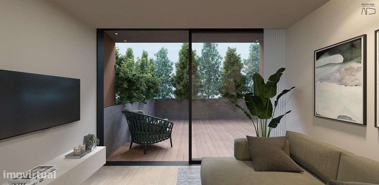 Apartamento T1+1 com terraço Matosinhos Sul-10