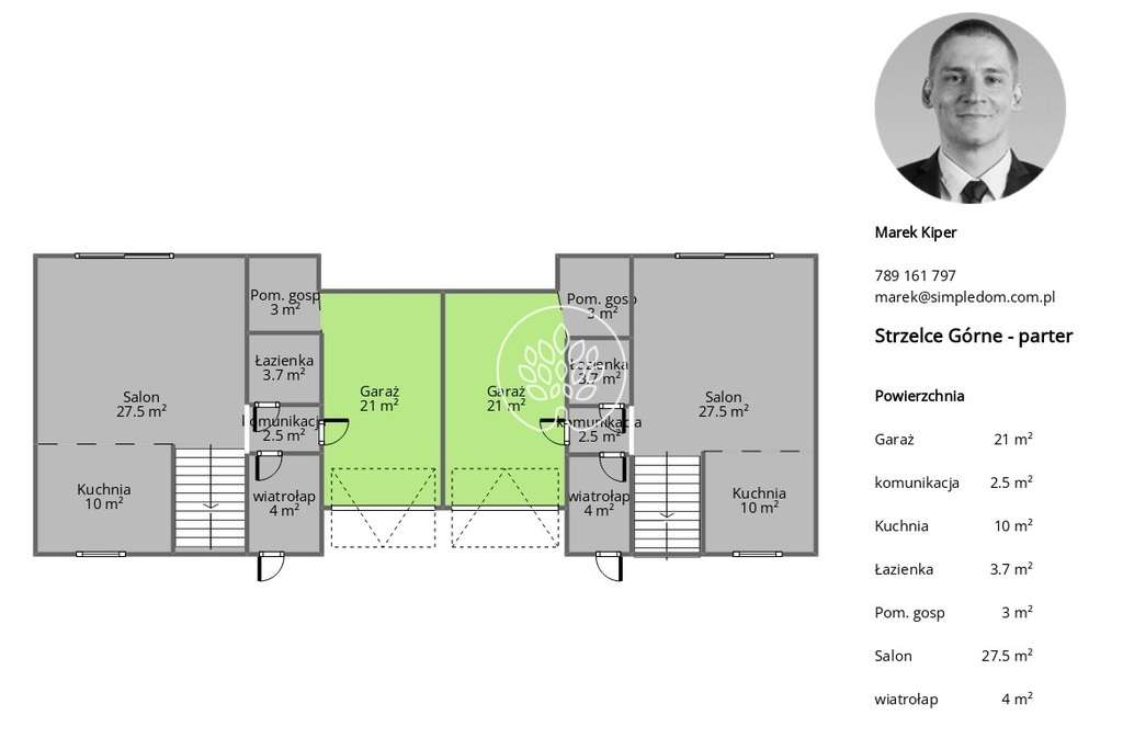 Bliźniak stan deweloperski, Strzelce Górne, 126 m2 - Pełny obrazek: 4/5