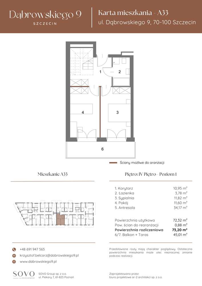 Dąbrowskiego 9 | mieszkanie 2-pok. | A33 - Pełny obrazek: 2/8