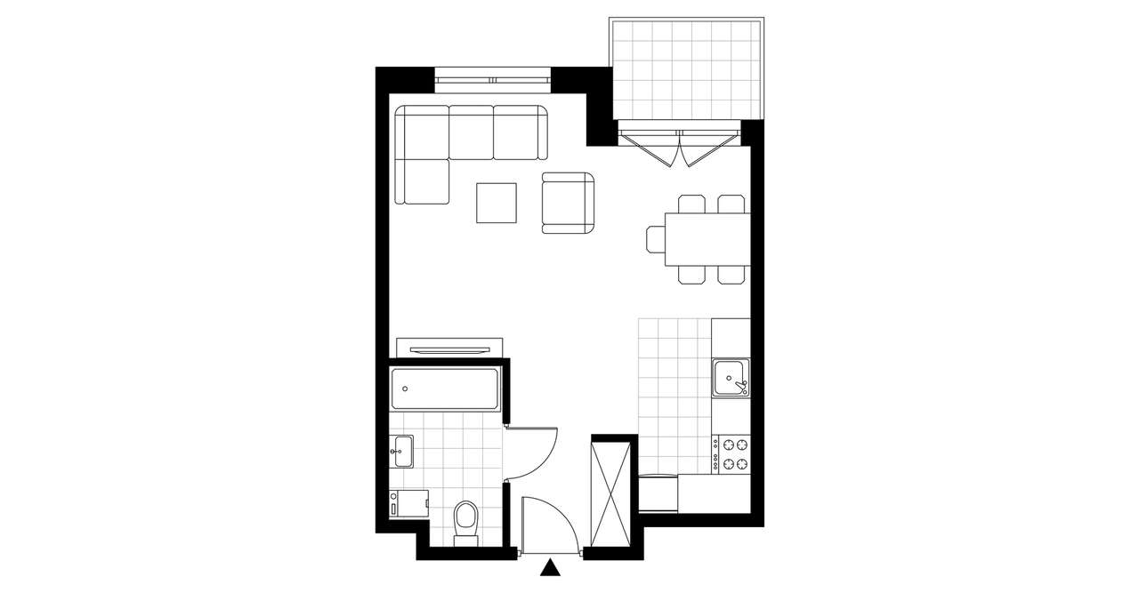 1-pokojowe mieszkanie 33m2 + balkon Bez Prowizji - Pełny obrazek: 3/8