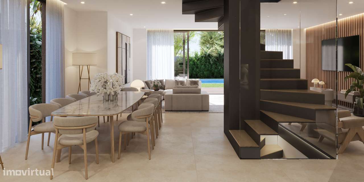 Moradia T4 com piscina, garagem e vista jardim e serra-19
