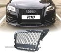 GRELHA FRONTAL LOOK RS3 PARA AUDI A3 8P 08-12 PRETO BRILHANTE - 1