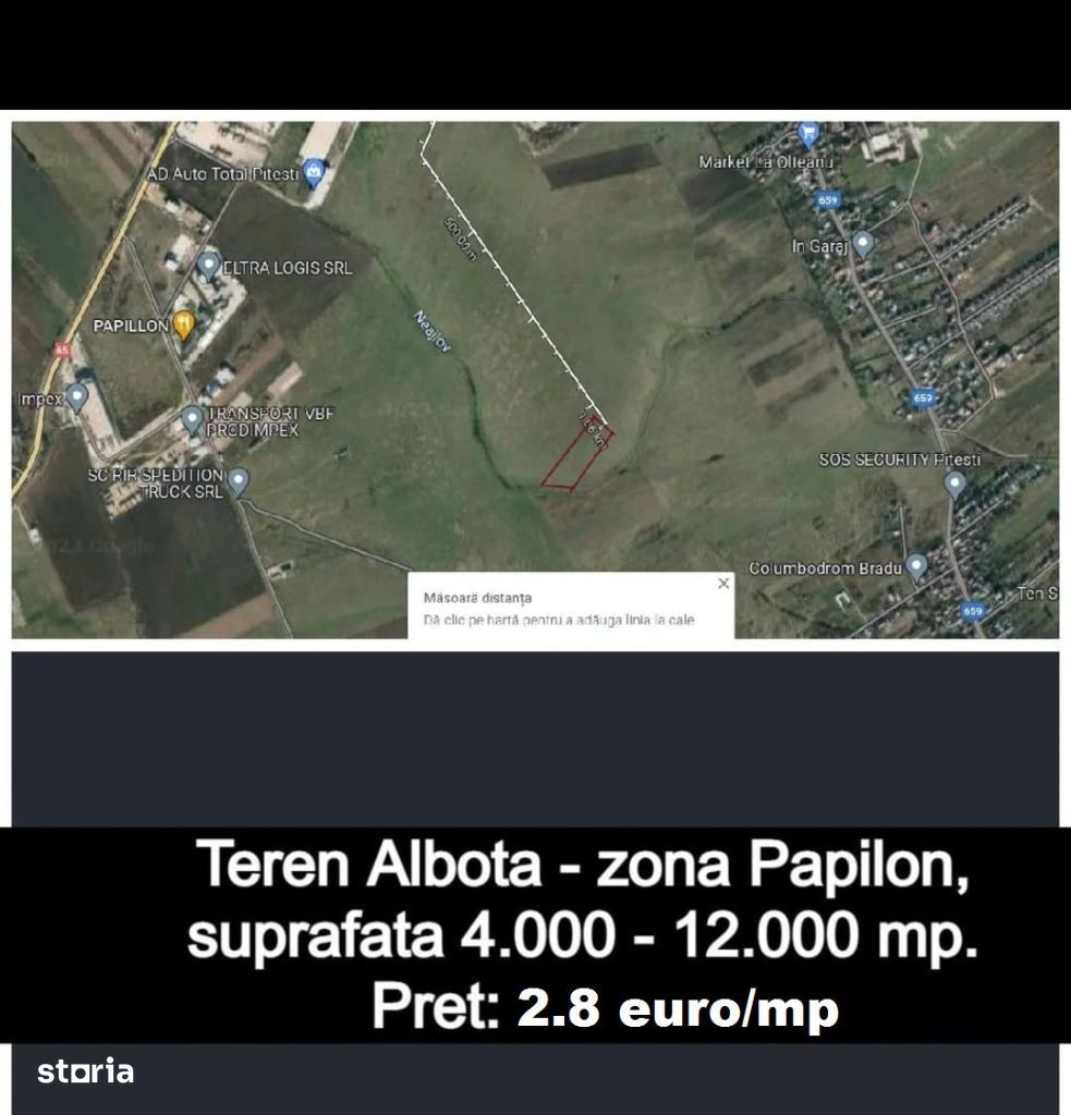 Teren Albota - Papilon 4.000-12.000mp