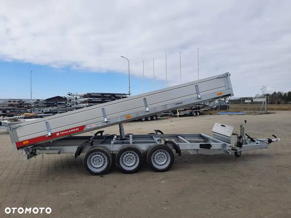 TEMARED DOSTAWA! Przyczepa wywrotka TIPPER 4020/3 wym. 405x199x30cm, TRÓJSTRONNY WYWROT, POMPA elektryczna i ręczna, 3 osie, DMC 3500kg - 18