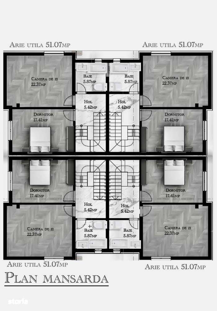 Case / Vile P+1E+M| 144mp utili/locuință| Dobroești,Ilfov| DEZVOLTATOR - Imagine principală: 5/10