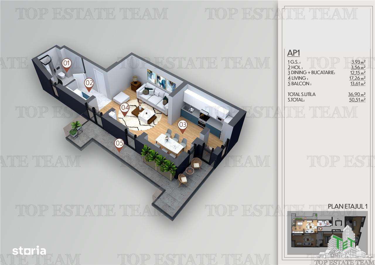 Garsoniera de vanzare bloc nou, adiacent metrou Obor - Imagine principală: 2/7